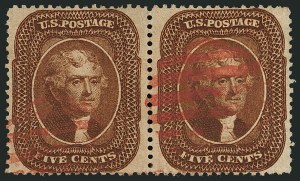 Sale 1115, Lot 2167, 5c 1857-60 Issue (Scott 28b-30A)