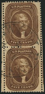 Sale 1115, Lot 2169, 5c 1857-60 Issue (Scott 28b-30A)
