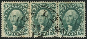 Sale 1115, Lot 2174, 10c 1857-60 Issue (Scott 31-35)