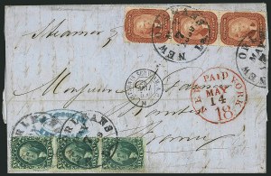 Sale 1115, Lot 2177, 10c 1857-60 Issue (Scott 31-35)