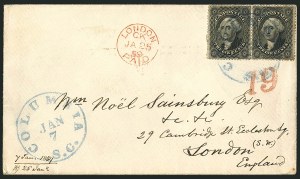 Sale 1115, Lot 2181, 12c-24c 1857-60 Issue (Scott 36-37)