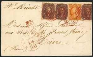 Sale 1115, Lot 2196, 30c 1857-60 Issue (Scott 38)
