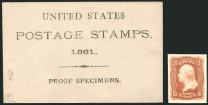 Sale 1116, Lot 3014, Essays, Proofs and Specimens, 1845-60 Issues