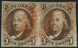 Sale 1116, Lot 3083, 1847 Issue and 1875 Reproduction (Scott 1-4)