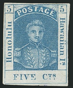 Sale 1116, Lot 3640, Hawaii: 1853 Kamehameha thru Numeral Issues