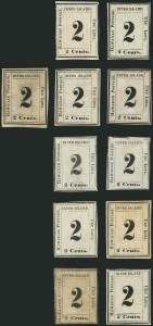 Sale 1116, Lot 3661, Hawaii: 1853 Kamehameha thru Numeral Issues