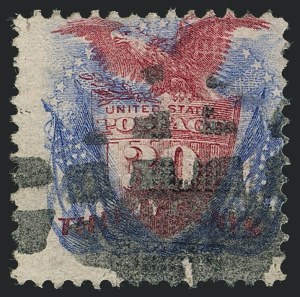 Sale 1118, Lot 108, 30c 1869 Pictorial Issue Grill Varieties (Scott 121)