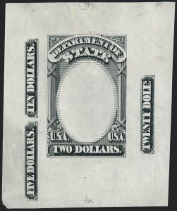 Sale 1118, Lot 227, 1873 State Department Post Office Announcement, Essays and Proofs