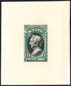 Sale 1118, Lot 228, 1873 State Department Post Office Announcement, Essays and Proofs