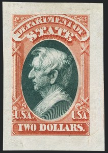 Sale 1118, Lot 232, 1873 State Department Proofs