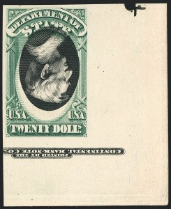 Sale 1118, Lot 237, 1873 State Department Invert Proofs