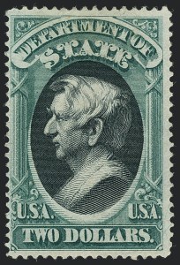 Sale 1118, Lot 239, 1873 State Department Issued Stamps ($2.00-$5.00)