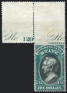 Sale 1118, Lot 242, 1873 State Department Issued Stamps ($2.00-$5.00)