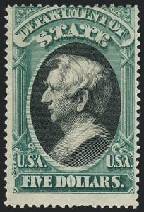Sale 1118, Lot 244, 1873 State Department Issued Stamps ($2.00-$5.00)