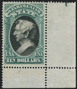 Sale 1118, Lot 246, 1873 State Department Issued Stamps ($10.00)