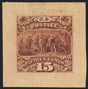 Sale 1118, Lot 3, Post Office Announcement, 15c 1869 Pictorial Essays and Proofs