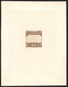 Sale 1118, Lot 5, Post Office Announcement, 15c 1869 Pictorial Essays and Proofs