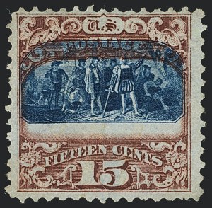 Sale 1118, Lot 77, 15c Type II 1869 Pictorial Issue Stamps (Scott 119)