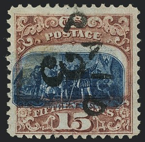 Sale 1118, Lot 78, 15c Type II 1869 Pictorial Issue Stamps (Scott 119)