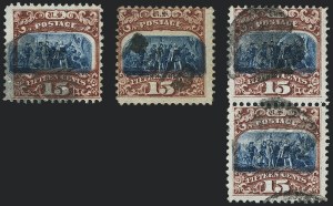 Sale 1118, Lot 85, 15c Type II 1869 Pictorial Issue Stamps (Scott 119)