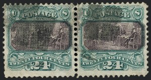 Sale 1118, Lot 92, 24c 1869 Pictorial Issue Stamps (Scott 120)