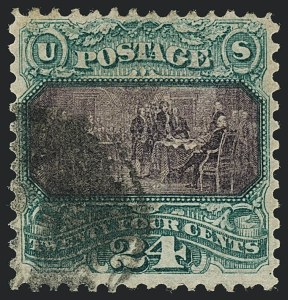 Sale 1118, Lot 95, 24c 1869 Pictorial Issue Grill Varieties (Scott 120)
