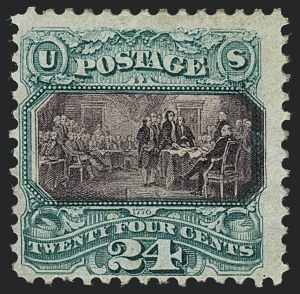 Sale 1118, Lot 96, 24c 1869 Pictorial Issue Grill Varieties (Scott 120)