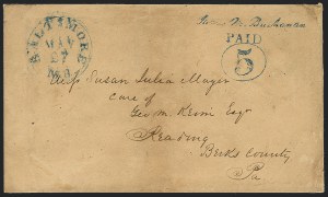 Sale 1120, Lot 1025, Postmasters` Provisionals