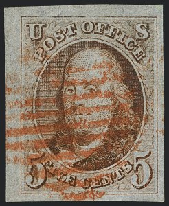 Sale 1120, Lot 1037, 1847 Issue (Scott 1-2)