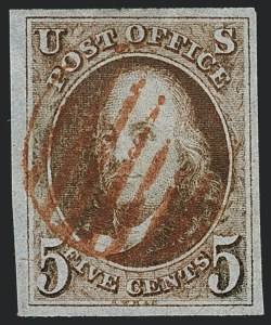 Sale 1120, Lot 1038, 1847 Issue (Scott 1-2)