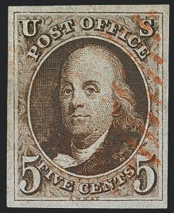 Sale 1120, Lot 1040, 1847 Issue (Scott 1-2)