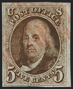 Sale 1120, Lot 1050, 1847 Issue (Scott 1-2)
