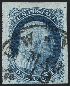 Sale 1120, Lot 1088, 1c 1851-56 Issue (Scott 5-9)