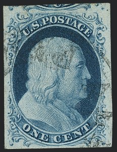 Sale 1120, Lot 1089, 1c 1851-56 Issue (Scott 5-9)