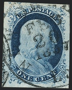 Sale 1120, Lot 1103, 1c 1851-56 Issue (Scott 5-9)