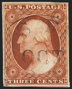 Sale 1120, Lot 1113, 3c 1851-56 Issue (Scott 10-11A)
