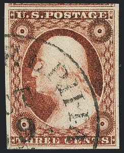 Sale 1120, Lot 1146, 3c 1851-56 Issue (Scott 10-11A)