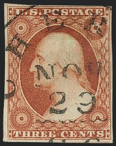 Sale 1120, Lot 1155, 3c 1851-56 Issue (Scott 10-11A)