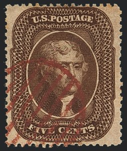 Sale 1120, Lot 1209, 5c-90c 1857-60 Issue (Scott 27-39)