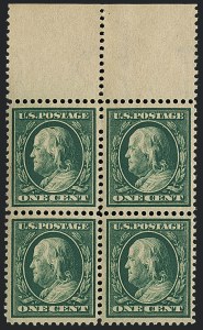 Sale 1120, Lot 1463, 1908-13 Washington-Franklin Issues (Scott 331-388)