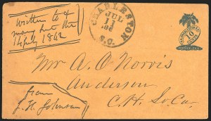 Sale 1129, Lot 492, Confederate States: Postmasters Provisionals, Athens thru Nashville