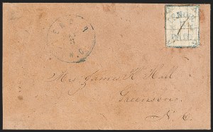 Sale 1129, Lot 496, Confederate States: Postmasters Provisionals, Athens thru Nashville