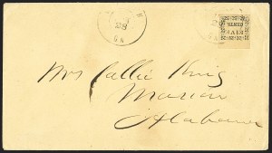Sale 1129, Lot 499, Confederate States: Postmasters Provisionals, Athens thru Nashville