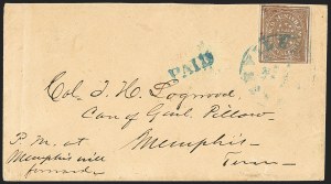 Sale 1129, Lot 503, Confederate States: Postmasters Provisionals, Athens thru Nashville