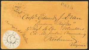Sale 1129, Lot 519, Confederate States: Postmasters Provisionals, New Orleans thru Unionville