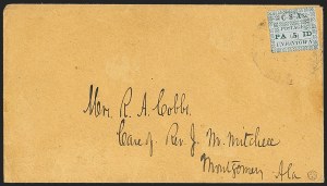 Sale 1129, Lot 521, Confederate States: Postmasters Provisionals, New Orleans thru Unionville