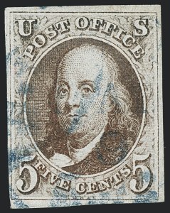 Sale 1133, Lot 14, 1847 Issue (Scott 1-1d)