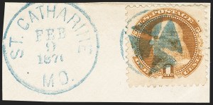 Sale 1133, Lot 153, 1c-2c 1869 Pictorial Issue, off-Cover (Scott 112-113)