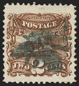 Sale 1133, Lot 161, 1c-2c 1869 Pictorial Issue, off-Cover (Scott 112-113)
