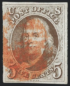 Sale 1133, Lot 17, 1847 Issue (Scott 1-1d)